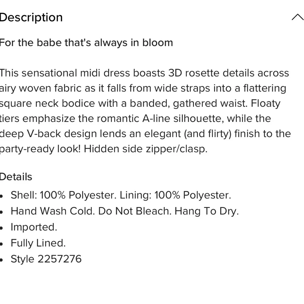 Lulu's “Exceptional Entrance” Tiered Rosette Midi Dress, Size XXL - Picture 11 of 11